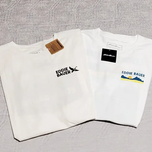 NWT! Bundle -2 Eddie Bauer Outdoor Outfitters Men's Crew Shirts Size: L - Picture 2 of 9